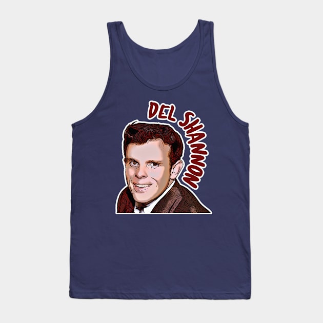 Del Shannon Retro Styled Tribute Artwork Tank Top by DankFutura